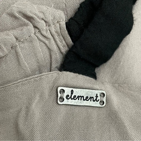 NWT Element Cross Strap Halter Slip Tank Taupe Rayon Black Straps Size Large NEW - Picture 5 of 10